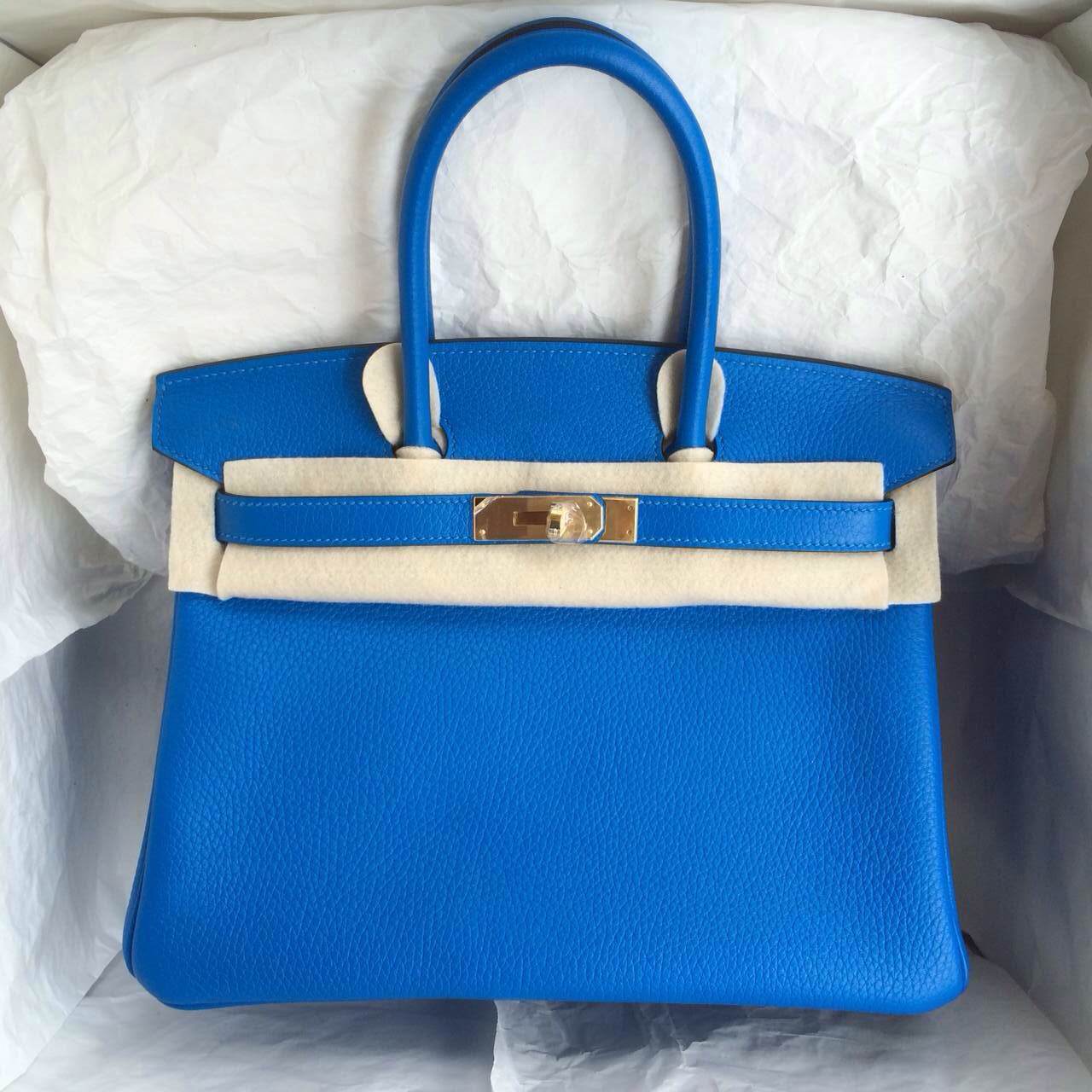 Wholesale Hermes Birkin Bag T7 Blue Hydra/E5 Rose Tyrien inner ...