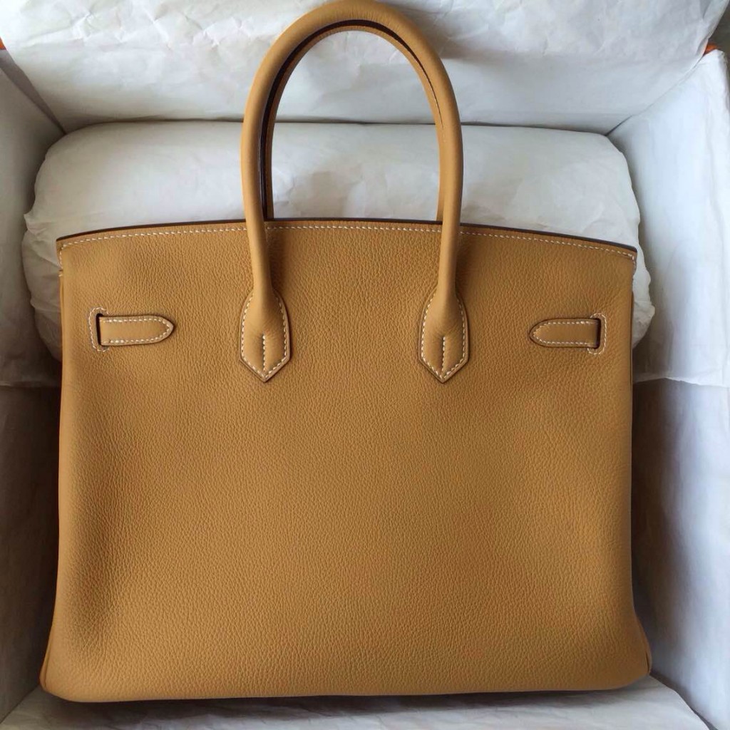 35cm Hermes Birkin Bag Natural Color France Togo Leather Gold Hardware ...