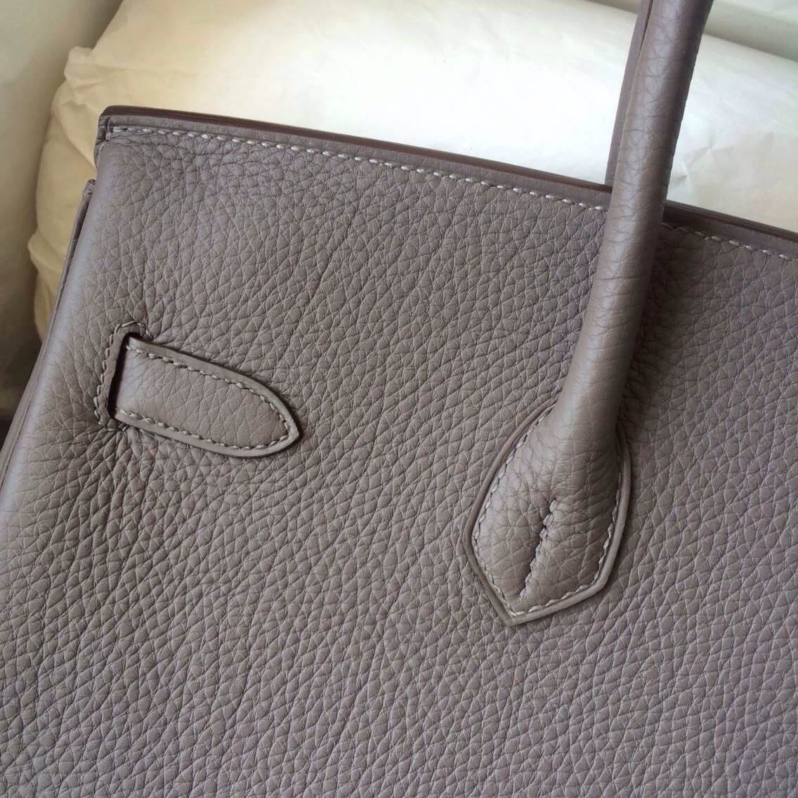 Hand Stitching Birkin Bag 8F Etain France Togo Leather Gold Hardware ...