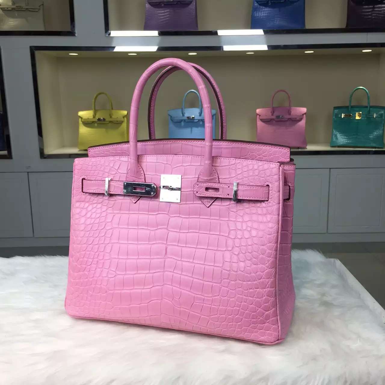 Hermes Pink Alligator Birkin Bag | IQS Executive