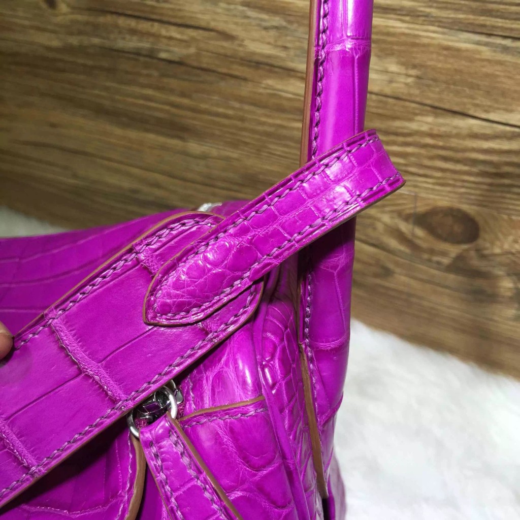 Wholesale Hermes K5 Tosca Purple Crocodile Leather Lindy Bag 26CM ...