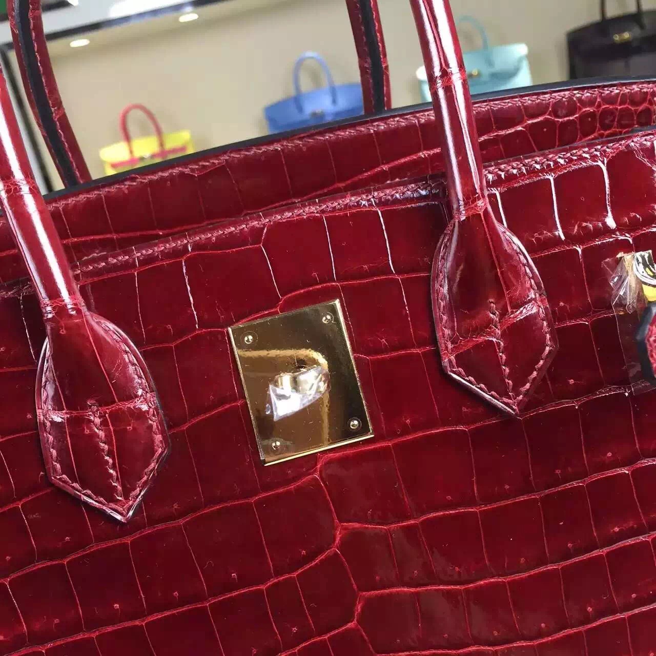 A very rare and hard to find bag. Red #birkin. #crocodile …