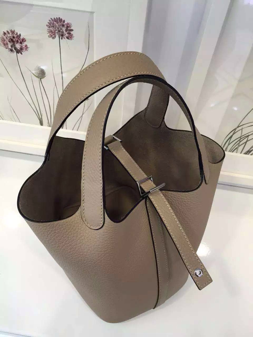 New Fashion Women’s Bag Hermes Picotin Lock Gris Tourterelle France ...