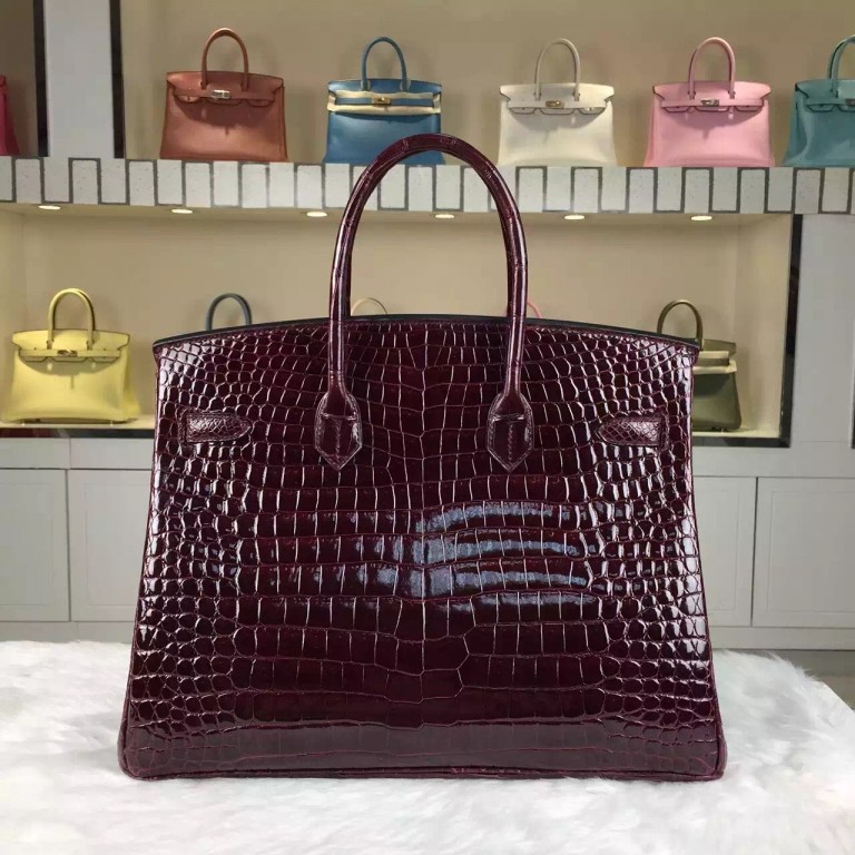 Online Shopping Hermes Birkin Bag35CM Crocodile Shiny Leather CK57 ...