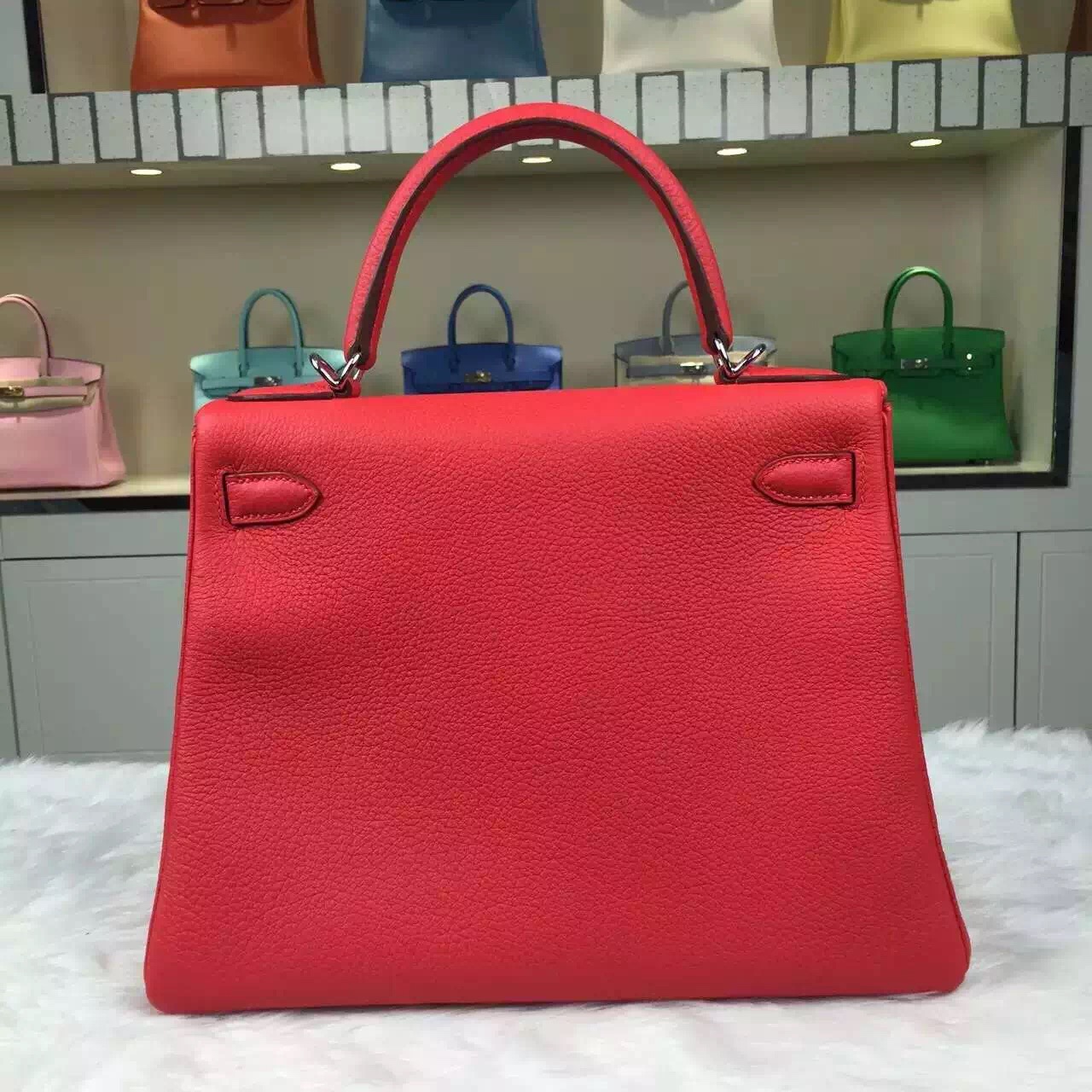 Online Shopping Hermes Cuckoo Red Togo Calfskin Leather Kelly28 - H ...