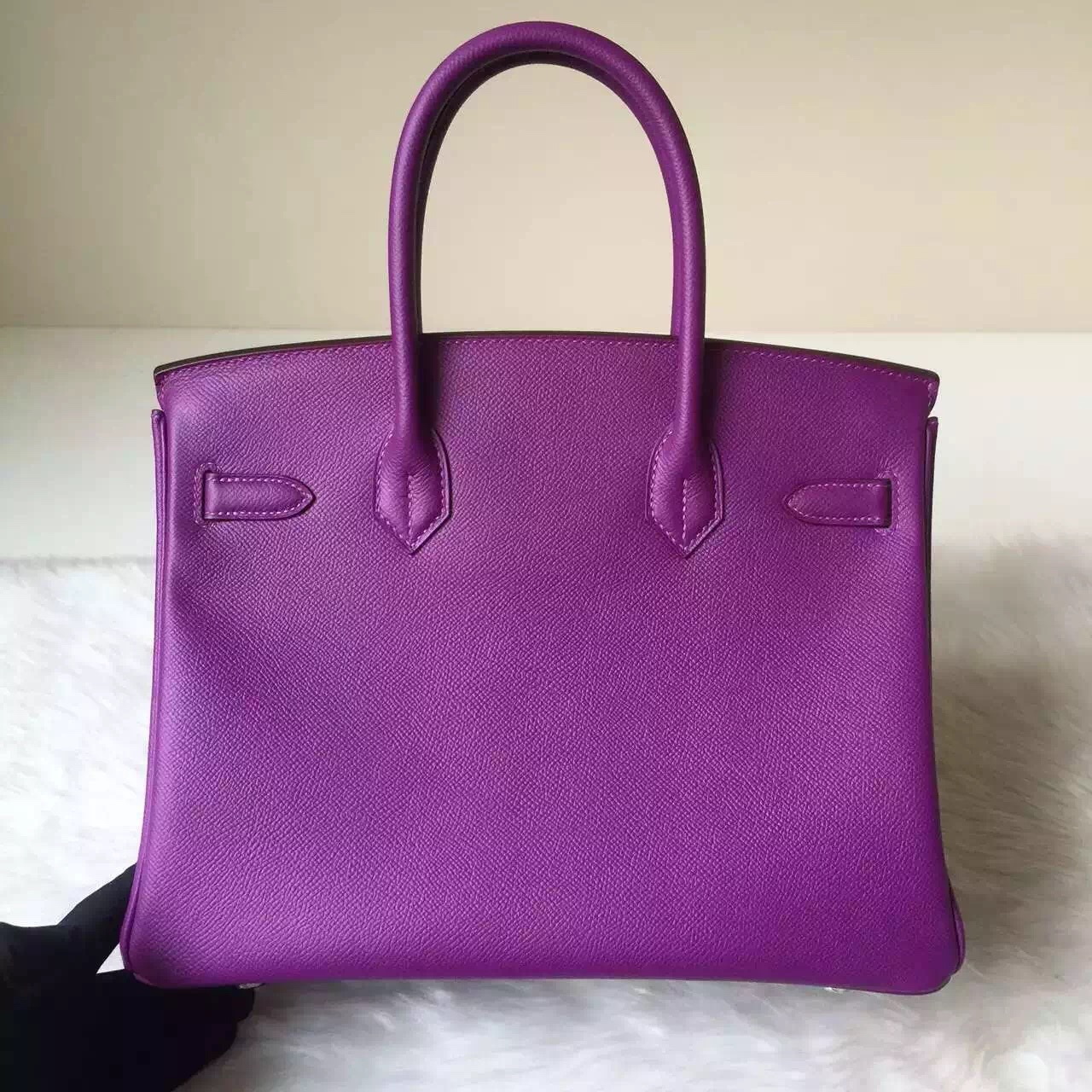 Wholesale Hermes Epsom Leather Birkin Bag 30cm in P9 Anemone Purple ...