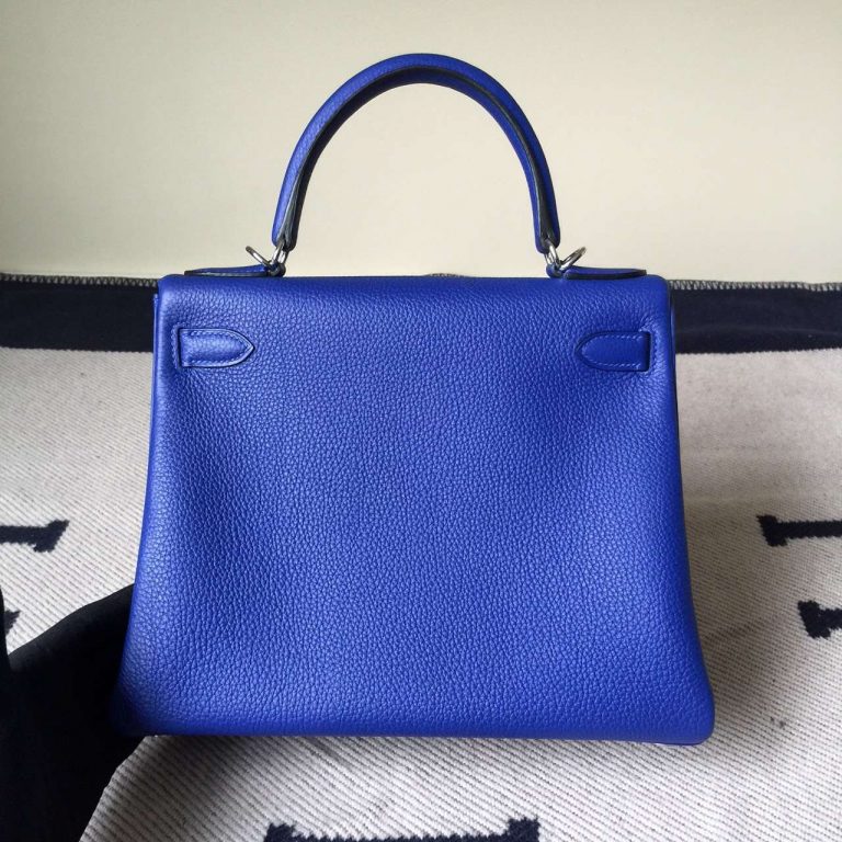 Wholesale Hermes 7T Blue Electric Togo Leather Retourne Kelly28cm - H ...