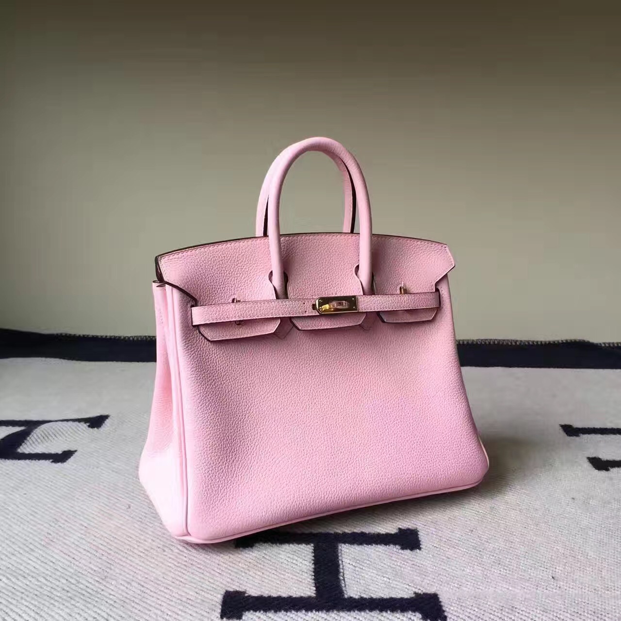 Sale Hermes 3Q Rose Sakura Togo Calfskin Leather Birkin Bag 25cm – HEMA ...