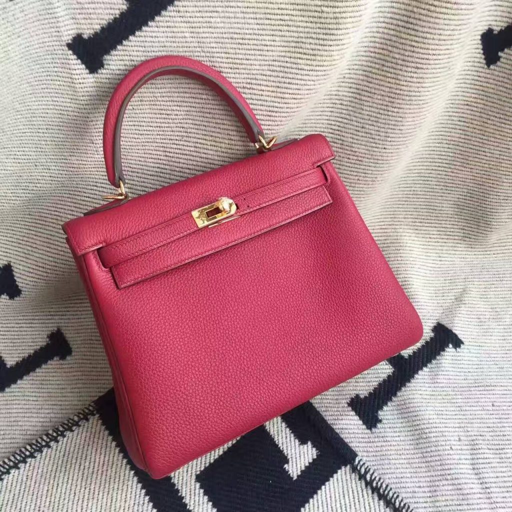 On Sale Hermes K1 Rouge Grenade Togo Calfskin Leather Retourne Kelly ...