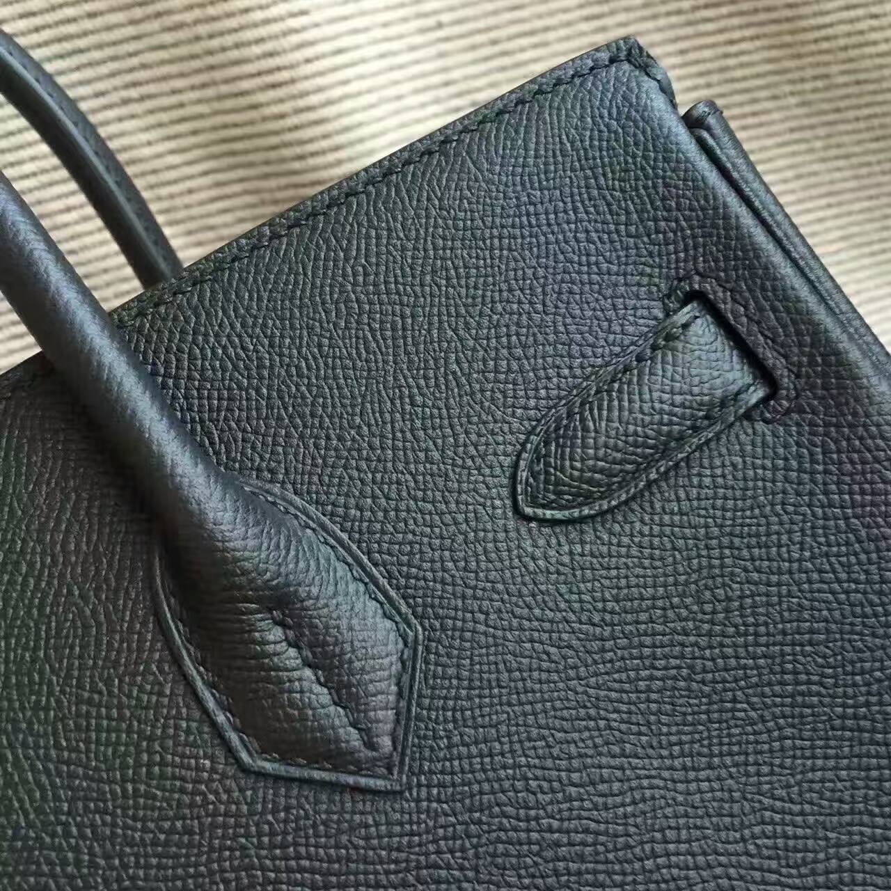 Hermes Classic Bag Hermes CK89 Black Epsom Leather Birkin Bag 30cm ...