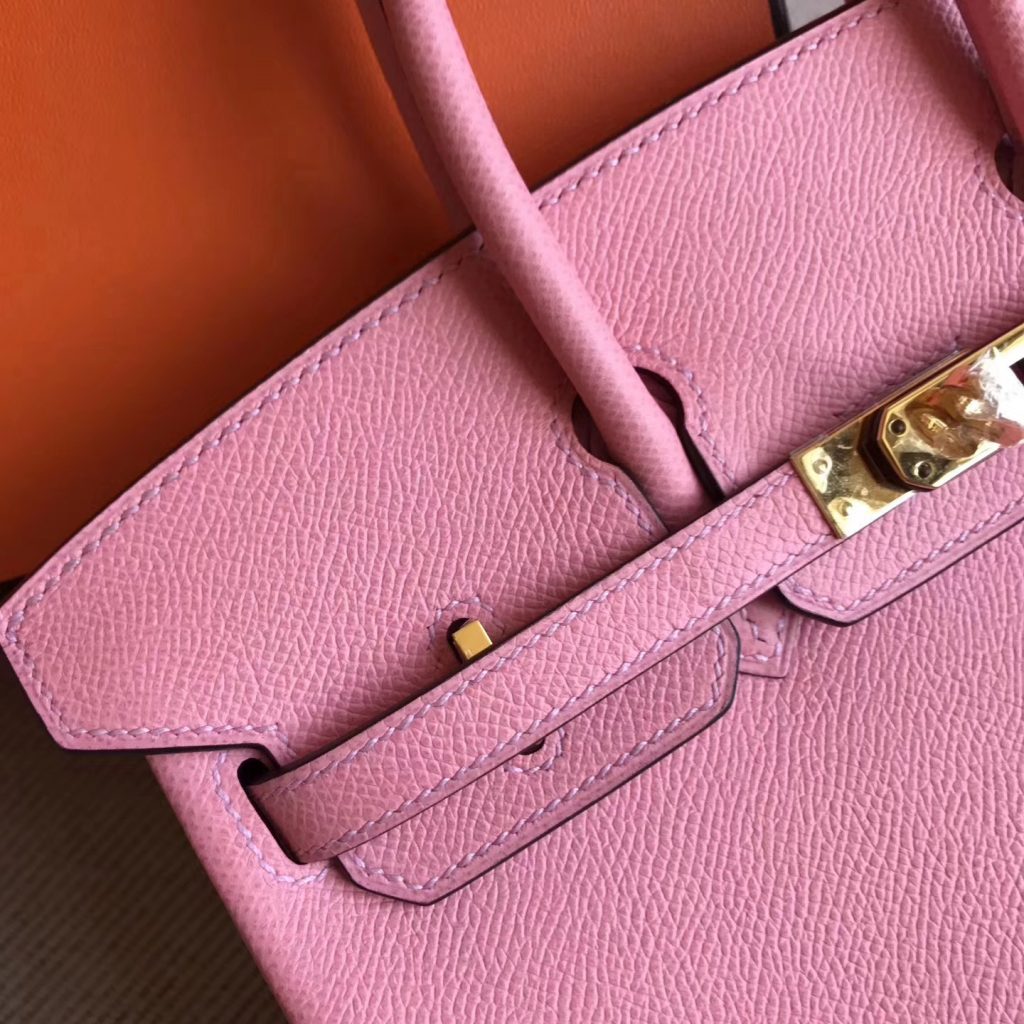 Beautiful Hermes 1Q Rose Confetti Epsom Leather Birkin25cm Bag Gold ...