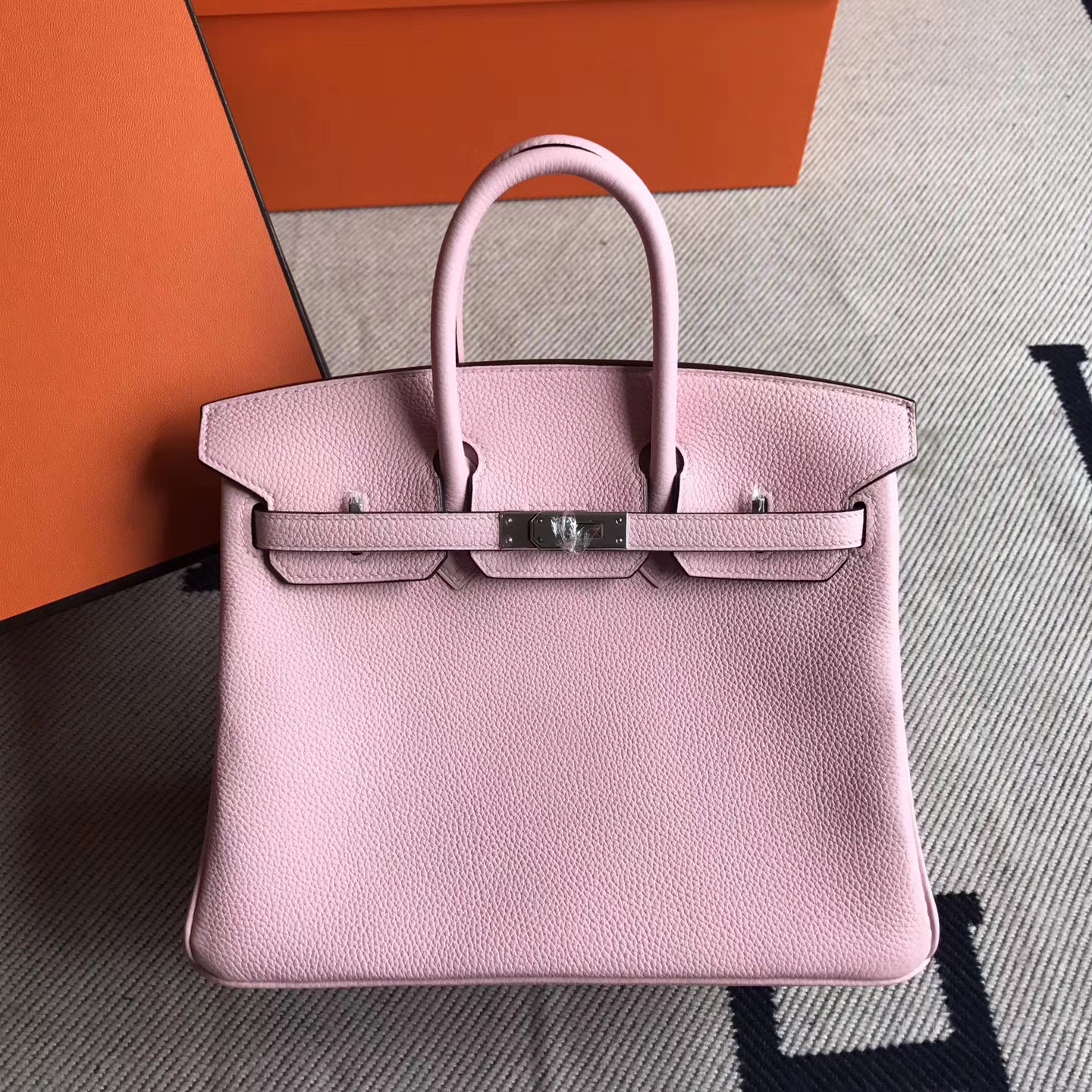 Wholesale Hermes 3Q New Pink Togo Leather Birkin Bag25cm Silver ...