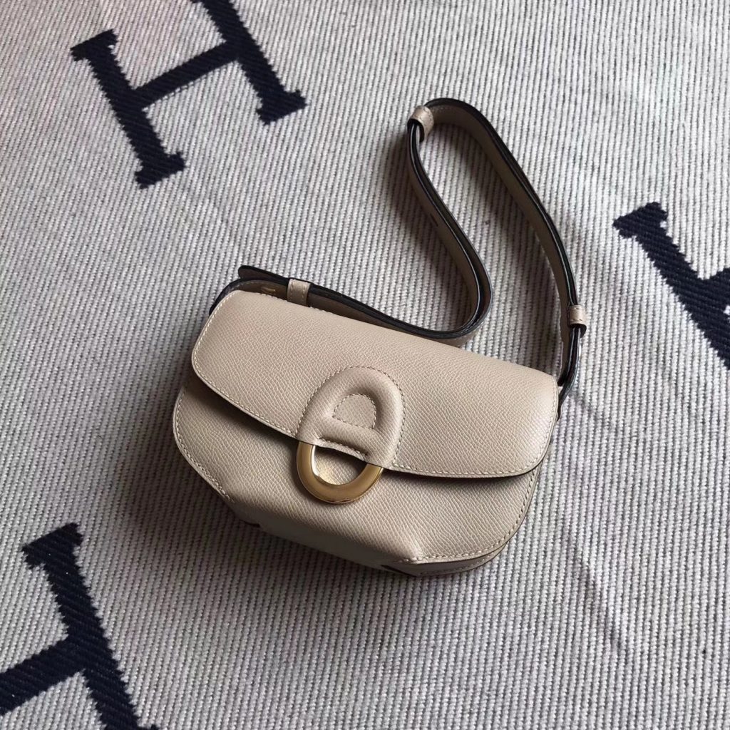 Luxury Hermes Epsom Leather Cherche Midi Bag in S2 Trench Grey - H ...