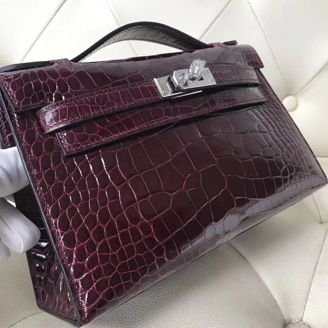 Download Wholesale Hermes Shiny Crocodile Minikelly Evening Bag in ...