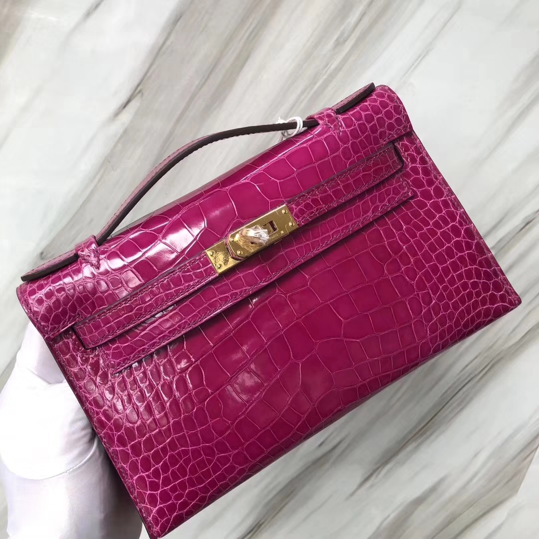 Kelly mini leather handbag Hermès Pink in Leather - 35977066