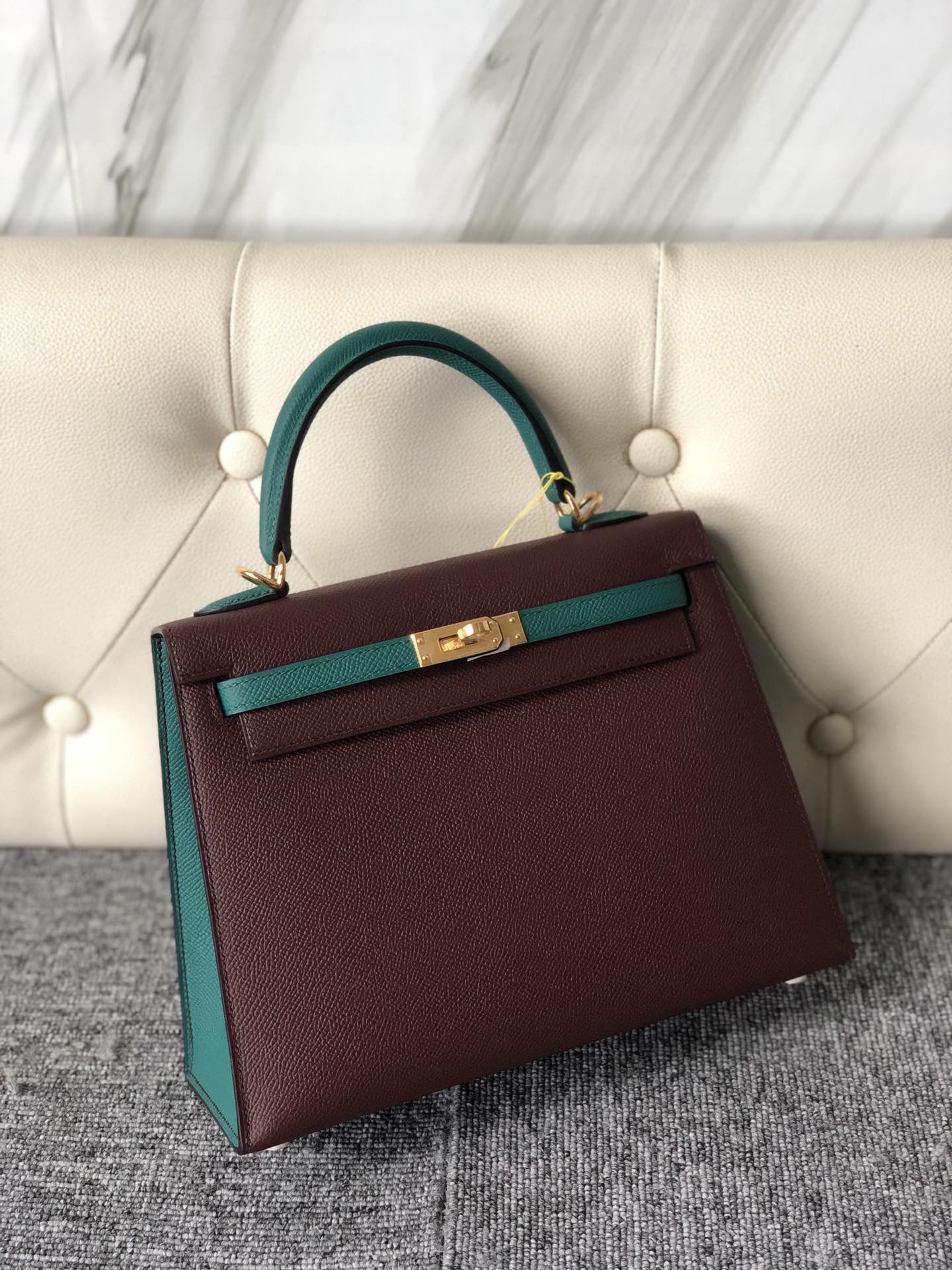 New Arrival Hermes CC63 Vert Amande Togo & Swift Calf Leather Hermes Bags  Customize - HEMA Leather Factory